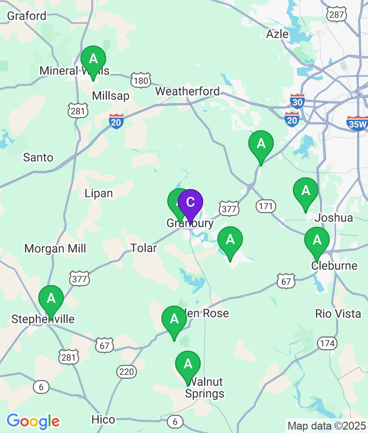 Granbury Available Airport Options